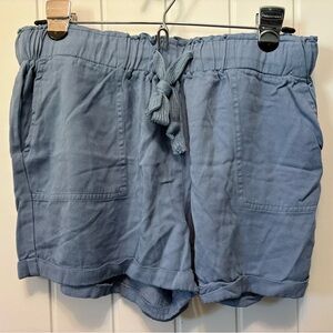 Charlotte Russe Blue Women's Shorts with drawstring waist. Size Large.